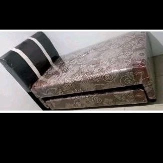 Bed dorong polos warna coklat 4 kaki