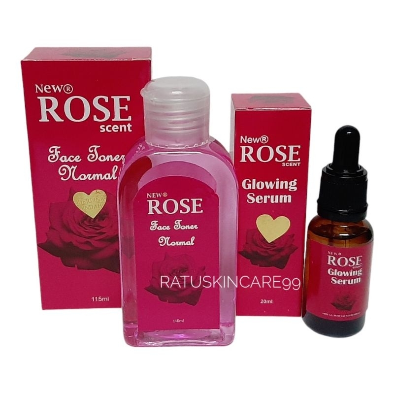 PAKET TONER ROSE & SERUM ROSE GLOWING BPOM