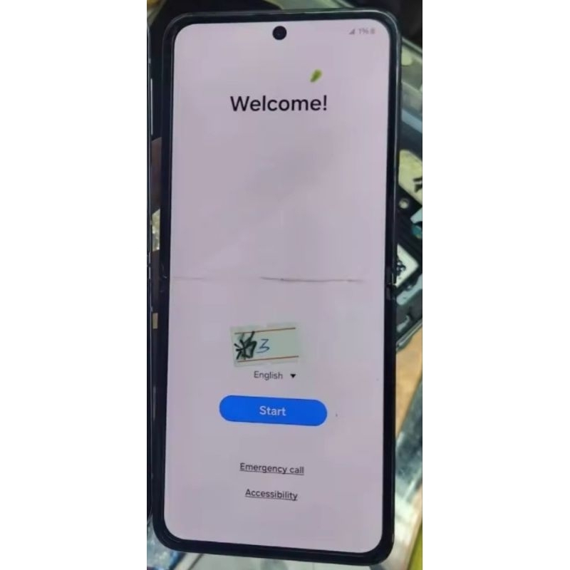 HANYA LCD Z FLIP 3 MINUS BEKAS LIPATAN