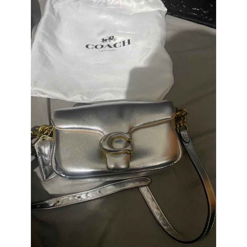 c04ch mini tabby pillow in silver