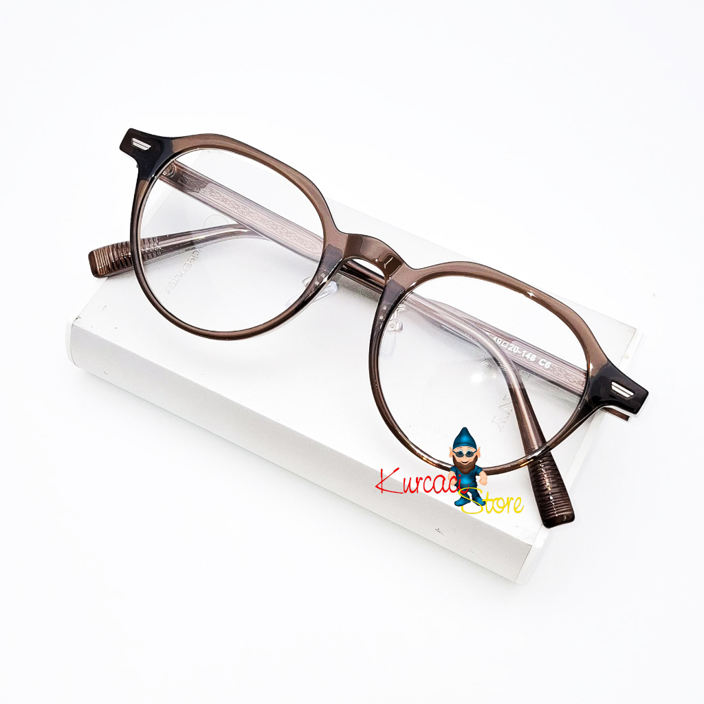 Frame Kacamata Minus Photocromic Blueray Rome BULATT Ouval Nosepad Gantung Pria Wanita Antiradiasi