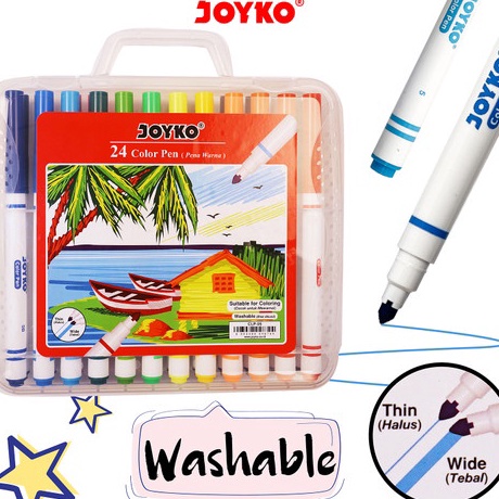 

Unggul Joyko Color Pen 24warna CLP 5 PER SET