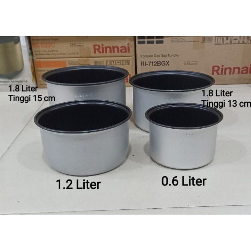 MIYAKO Panci Rice Cooker / Magic Com Dari 0.6 Liter – 1.8 Liter | Rendah Ori Series