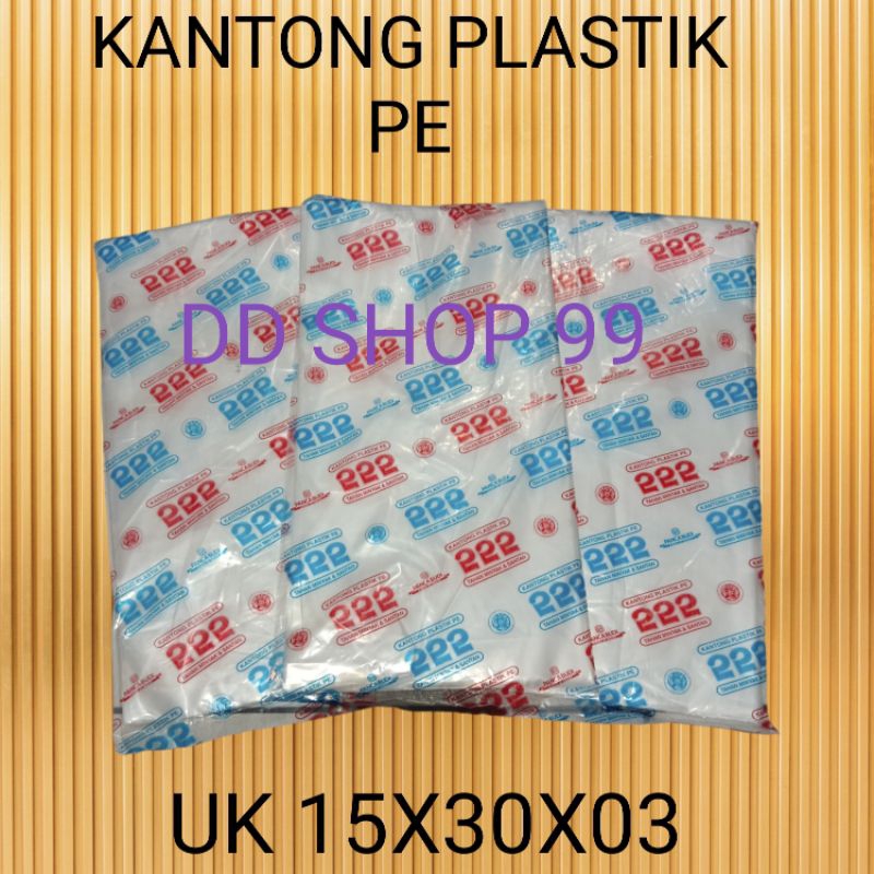 Plastik PE UK 15X30X03, Kantong Plastik PE Biru