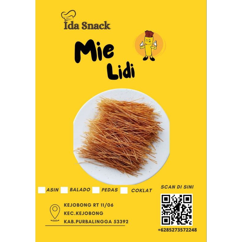 

Mie Lidi Ida Snack isi 100gr