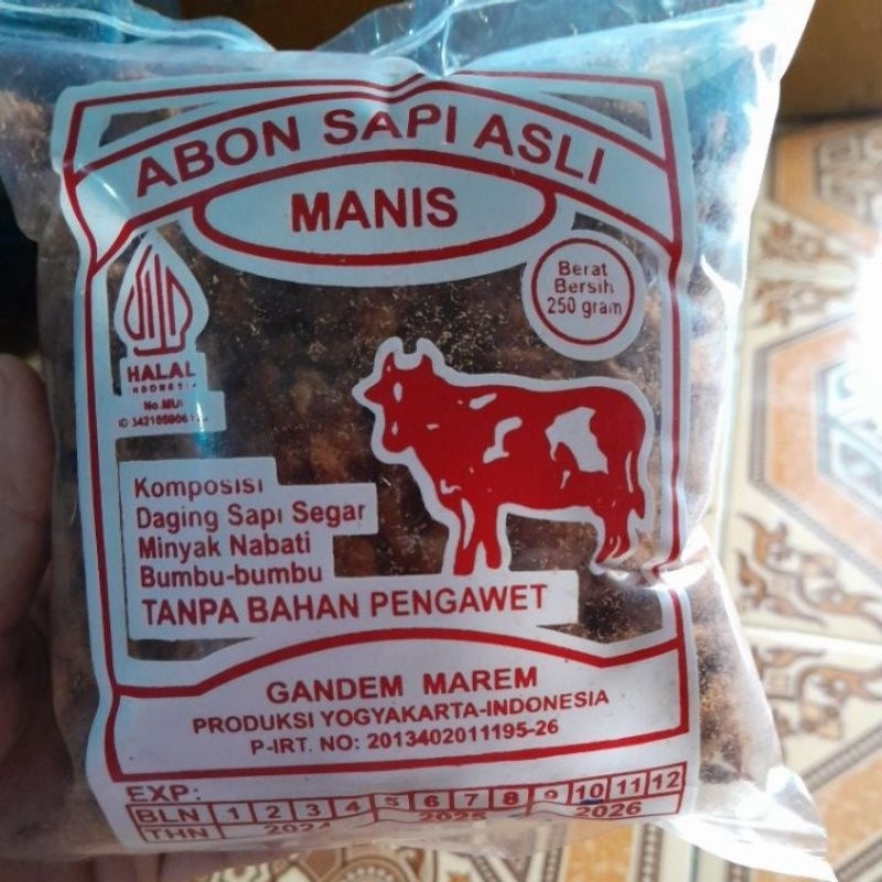 

Abon Sapi Asli 250gram