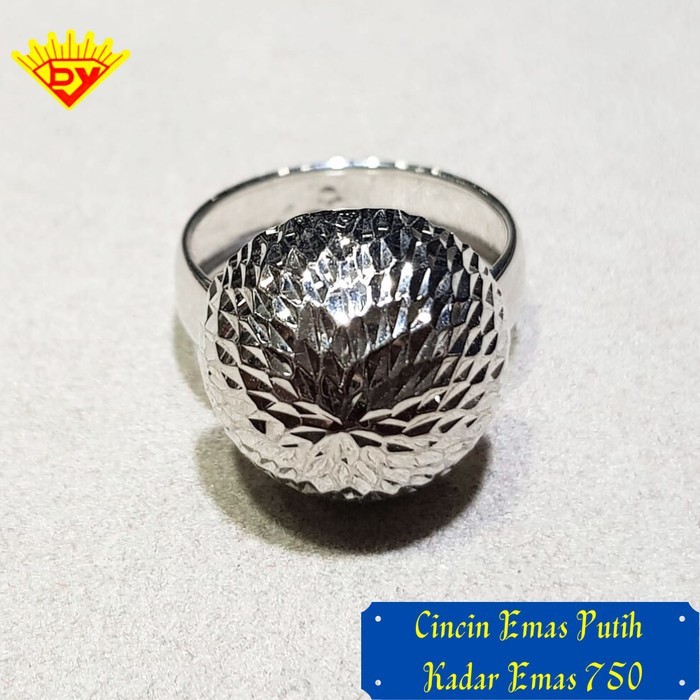Cincin Emas Putih Kadar Emas 750