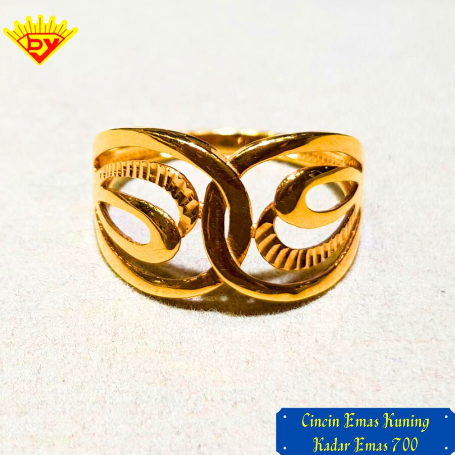 Cincin Emas Kuning Kadar Emas 700