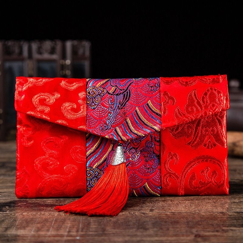 

Angpau Besar Hong bao Kain Sincia imlek Tahun Ular 11x19CM 2025