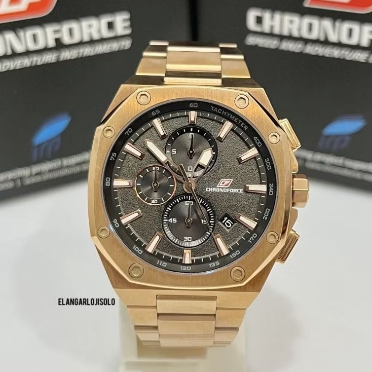 JAM TANGAN PRIA CHRONOFORCE CF 5346G ROSEGOLD ORIGINAL