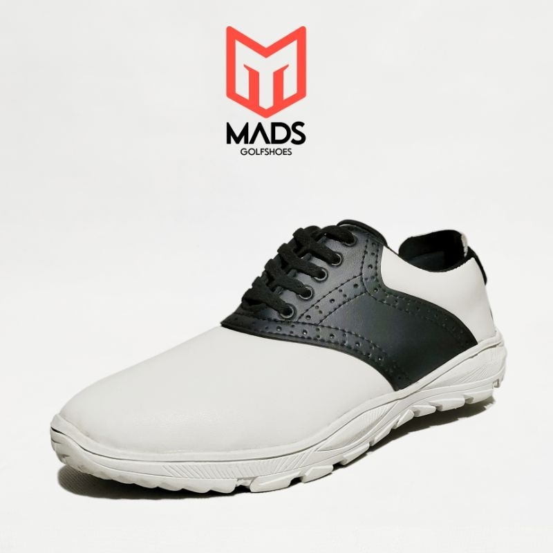 Sepatu golf mads classic putih hitam