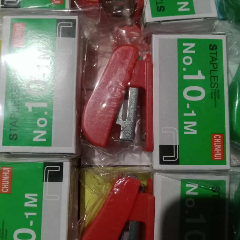 Stapler Mini Kecil Unik Lucu Bonus Isi ATK Praktis — 6