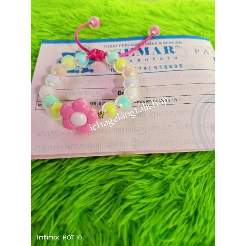 gelang anak unik bunga 0,1 gram Semar Nusantara
