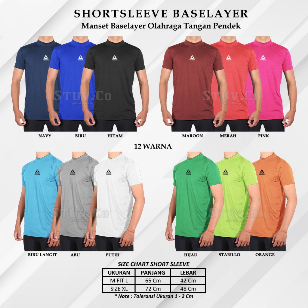 MANSET BASELAYER LENGAN PENDEK DALEMAN BAJU BASELAYER TANGAN PENDEK OLAHRAGA LARI RENANG PRIA WANITA