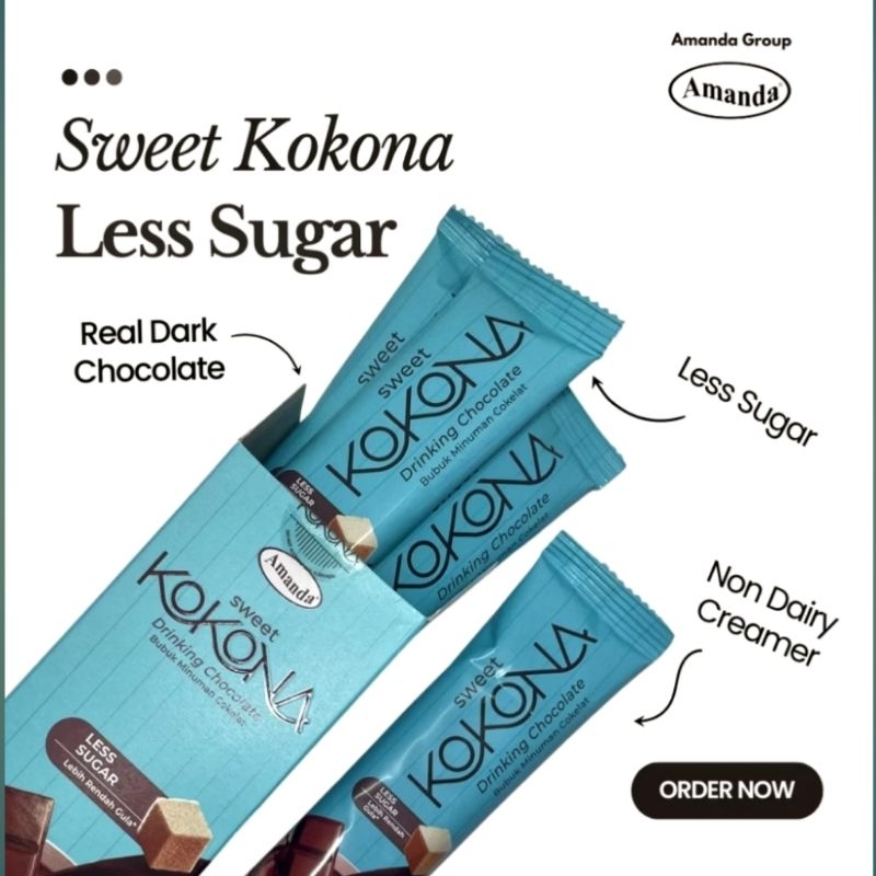 

Sweet kokona - Less Sugar Bubuk Minuman Cokelat isi 4 sachet