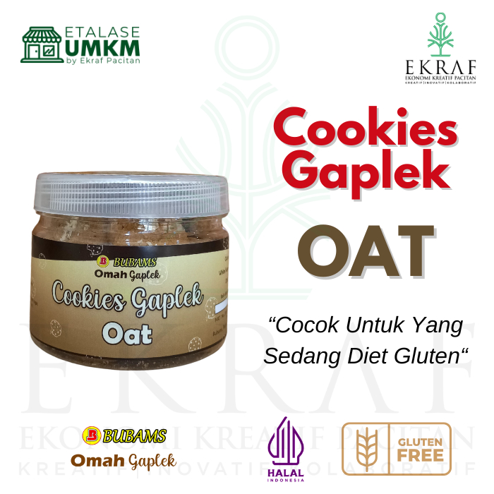 

Cookies Gaplek Bubams Kukis Oat Cokies Gluten Free Camilan Diet Bebas Gula Putih Tanpa Pengawet