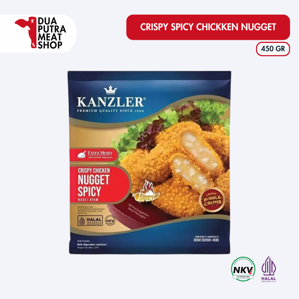 

Kanzler Spicy Chicken Nugget 450gr Bubble Crumbs