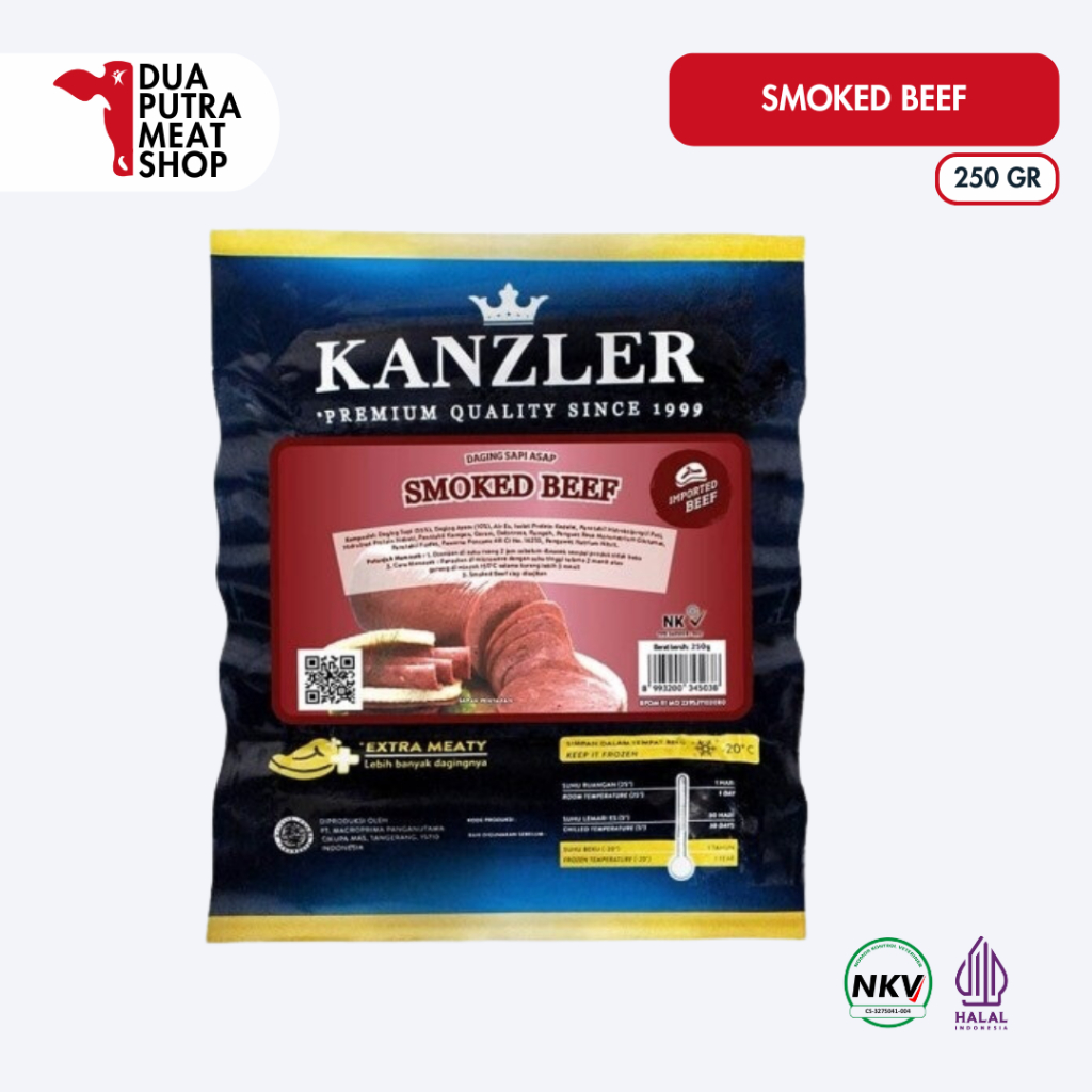 

Kanzler Smoked Beef 250gr (Daging Sapi Asap)