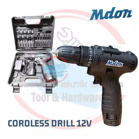 MDON 12V Mesin Bor Tangan Bor listrik Bor cas Cordless Drill Battery