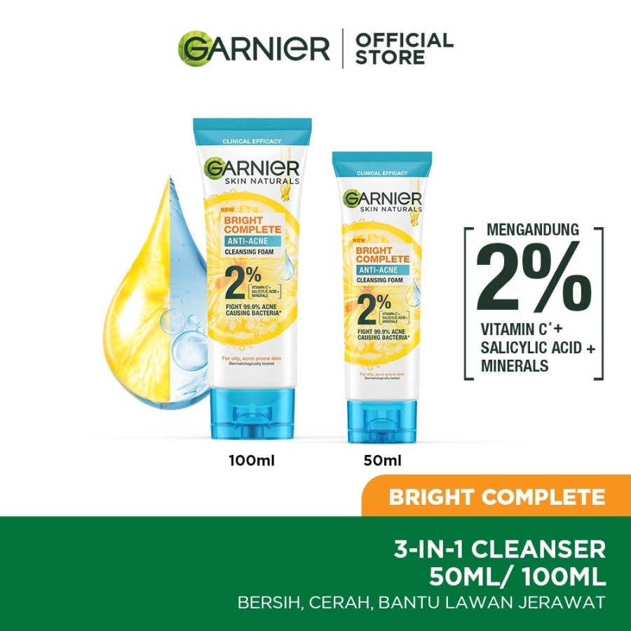 Garnier Bright Complete 3-in-1 Anti Acne Facial Wash
