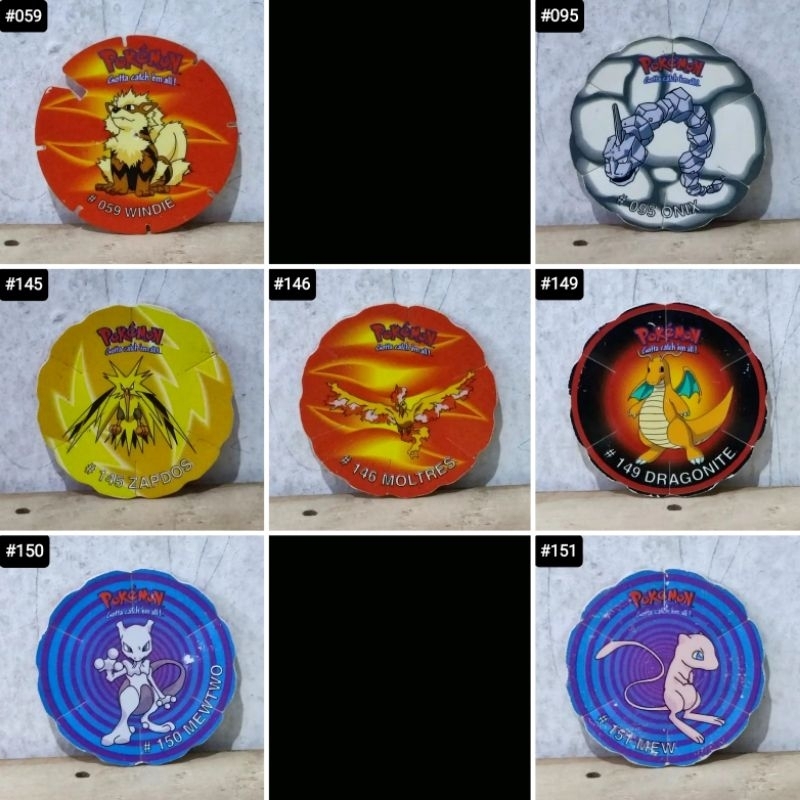 Tazos POKEMON Original Spin Smash Generasi I, Part. 1