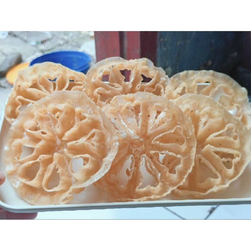 

kripik kembang goyang manis/asin 500g