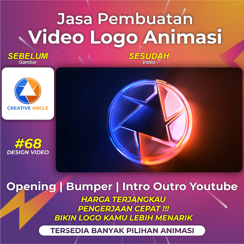 Jasa Edit Video Animasi Opening Intro Outro UMKM Perusahan Organisasi Instansi