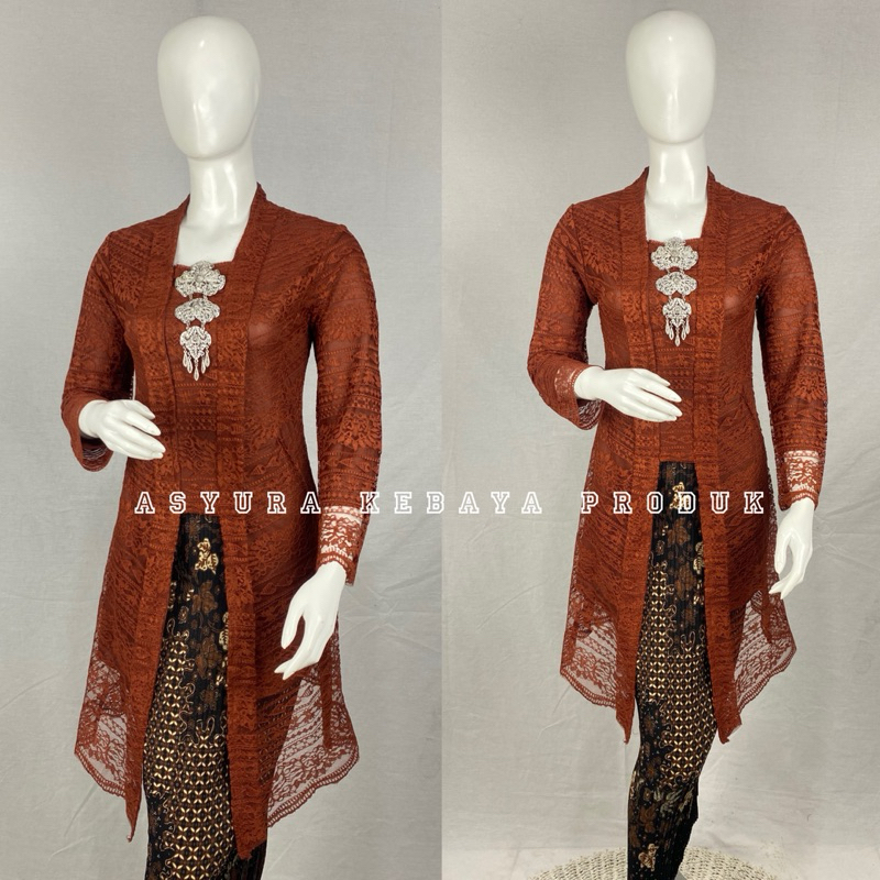 kebaya tunik brokat / kebaya tunik / kebaya kutubaru / kutubaru modern