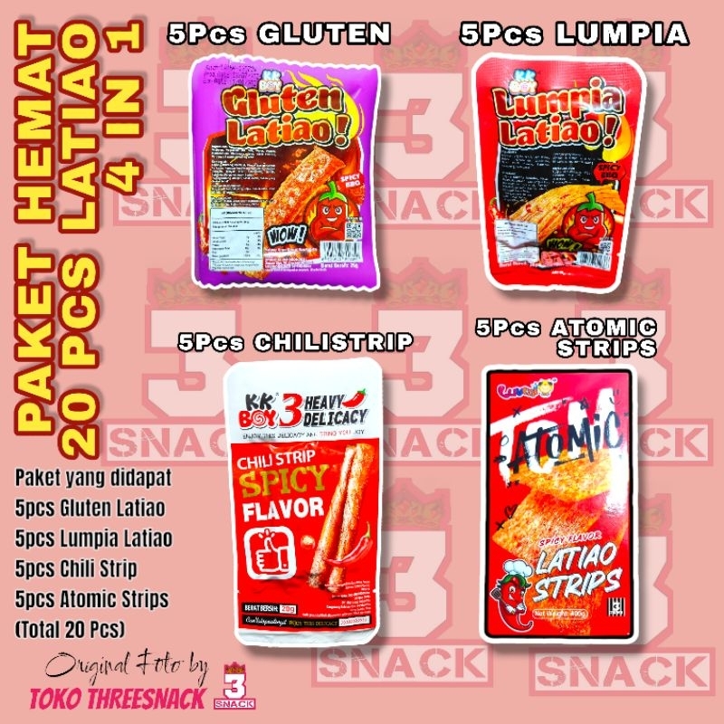

[ BAYAR 1 DAPAT 4 ] PAKET HEMAT LATIAO 4 IN 1 ( 1 PAKET ISI 20 PCS )