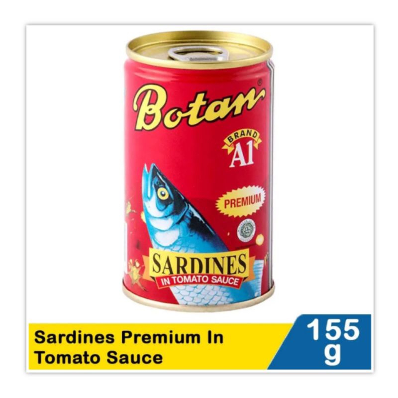 

Botan Sardines Premium Tomato Sauce 155 gr Ikan Sarden Kaleng