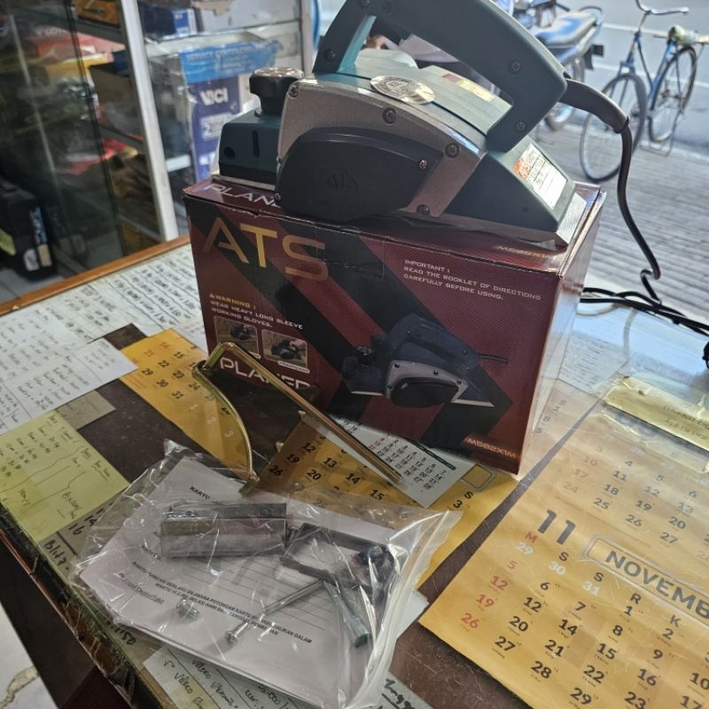 MESIN KETAM TANGAN ATS 3" MS82X1M 570W 570 WATT HAND PLANER 3 INCH 75MM