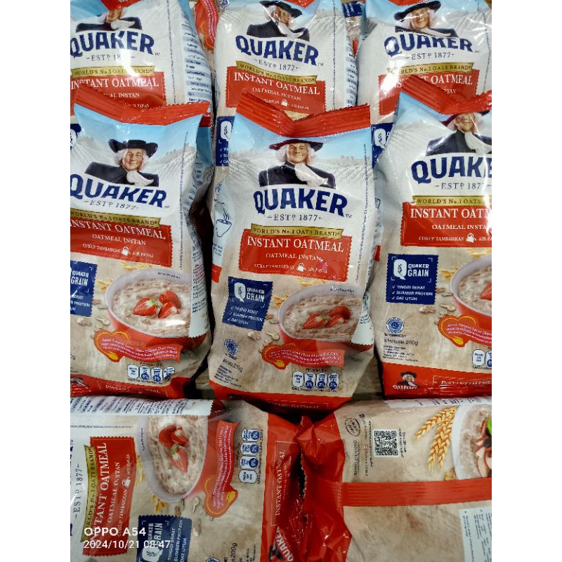 

Queker instant oatmeal 200g (merah)