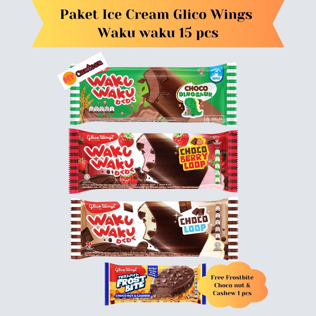 

Paket Ice Cream Glico Waku waku 15 pcs