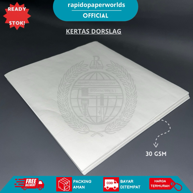 

[ 1 Lembar ] 44 x 69 cm Kertas Packing Dorslag 30gr