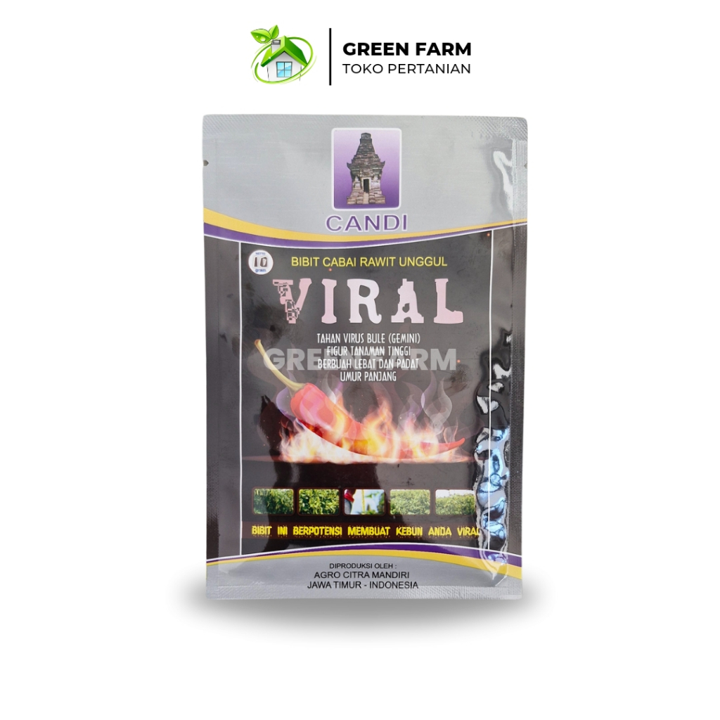 Cabe Rawit VIRAL Cabe Rawit Merah Viral Cap Candi Kemasan 10 Original Pabrik Toleran Virus