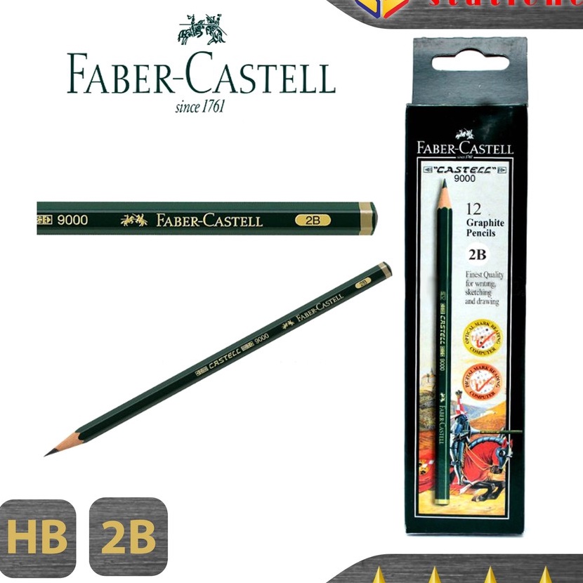 

KF7 Pensil Kayu Ujian FaberCastell 2B HB Asli Graphite Pencils Faber Castell Orinal 9