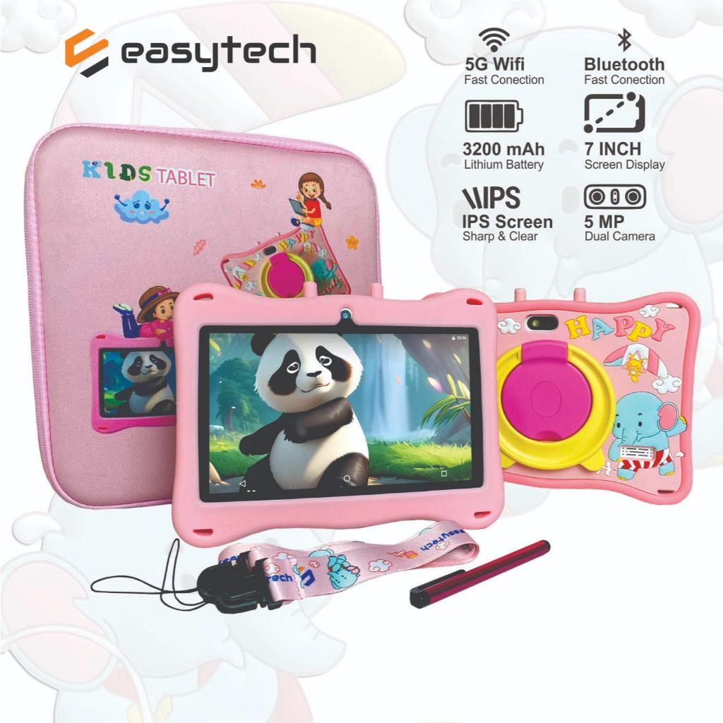 KIDS STUDY TAB Tablet Anak Android Tablet Edukasi Anak Easytech E-13 Dengan Kemasan Tas / Tablet And
