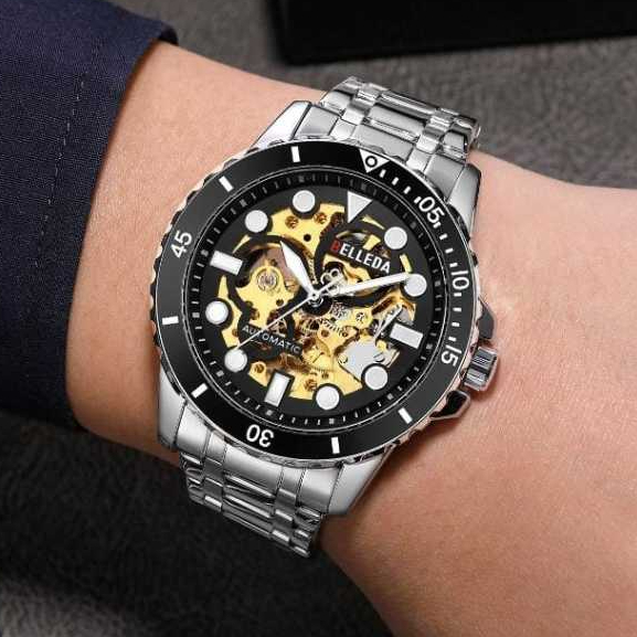 Belleda Jam Tangan Pria SN 9352 Automatic Stainles Anti Air Man Watch Mewah Original