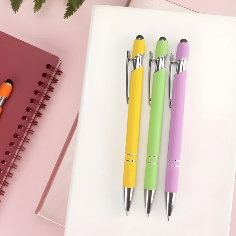 

KF7 ERNA Pulpen Warna Warni Pulpen Retractable Pena Stylus 2in1 Alat Tulis Perlengkapan Kantor Sekolah