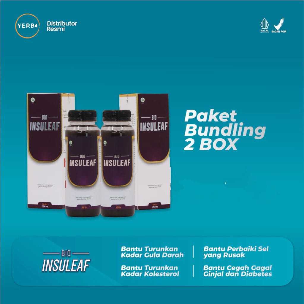 

Paket 2 Box Bio Insuleaf - Kontrol Gula Darah Tanpa Batasan MakananTurunkan Gula Darah Resiko Komplikasi Kolesterol Menurunkan Kadar Gula Mengatasi Kencing Manis Diabetes Melitus Mencegah Gagal Ginjal menurunkan kolesterol obat gula darah obat kolesterol