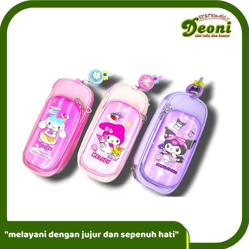 

Kotak Pencil Sleting + Gantungan Kuromi Cinnamorol Melody 2532