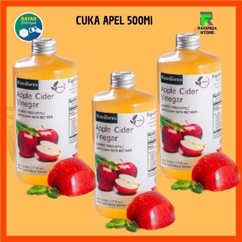 

(3 BOTOL) Cuka Apel Cider Vinegar With Mother 500ML
