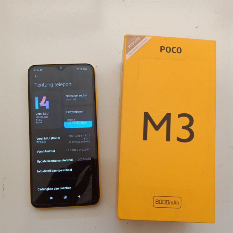 hp handphone xiaomi poco m3 ram 6/128gb