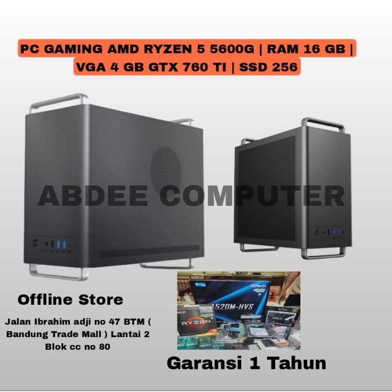 Pc Gaming Amd Ryzen 5 5600G Ram 16 Gb Ssd 256 Gb Vga 4 Gb GTX 750 TI Pc Amd