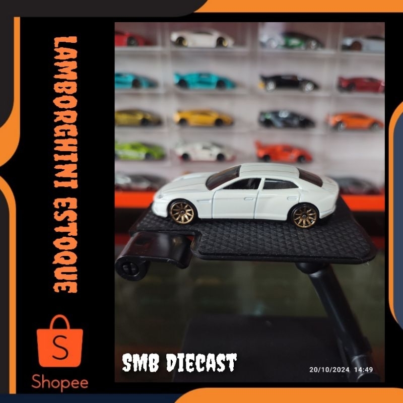 HOT WHEELS LAMBORGHINI ESTAQUE BLACK CARD PUTIH LOS (REGULER)
