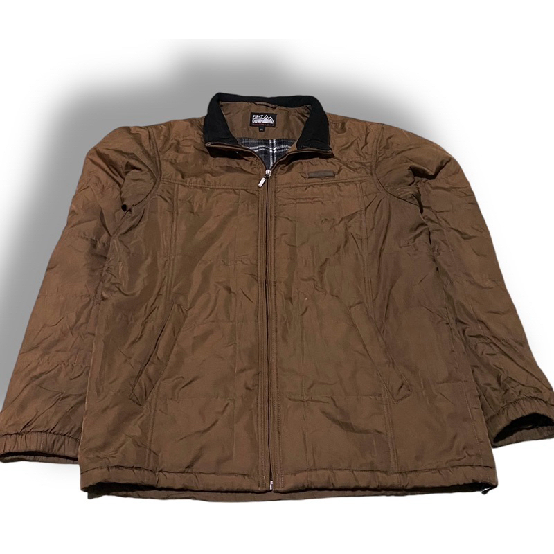 FIRST DOWN Outdoor Jacket Half Tartan Cokelat Traviss Preloved