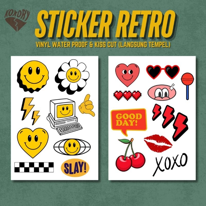 

Sticker Sheet Retro Murah Meriah