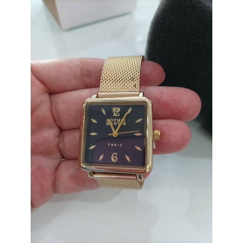 Jam Tangan wanita Cecylia Gold Sophie Martin Paris defect noda hitam