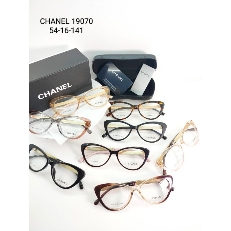 frame kacamata pria wanita unisex cat eye chanel 19070