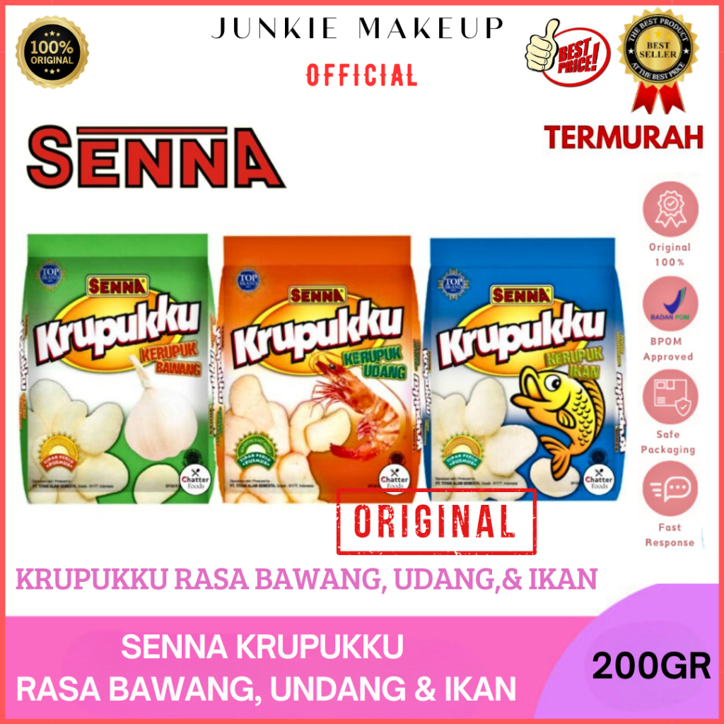 

- SENNA Kerupuk Bawang / Kerupuk Udang / Kerupuk Ikan Asli - KRUPUKKU BY SENNA 200gr